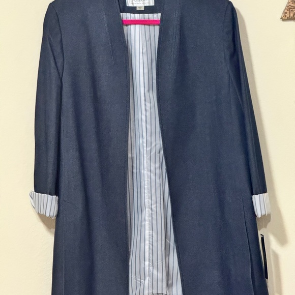 Elegant Blue Women's Jacket - Picture 7 of 7